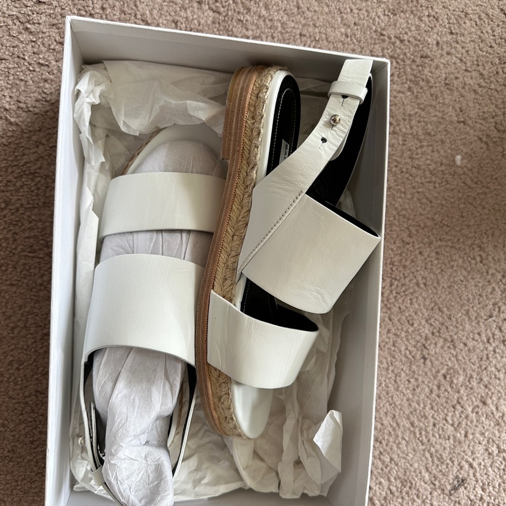 White Espadrille Sandals - Picture 2 of 6